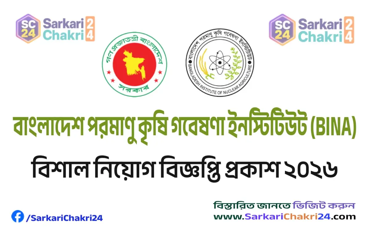 Bangladesh Institute of Nuclear Agriculture (BINA) | বাংলাদেশ পরমাণু কৃষি গবেষণা ইনস্টিটিউট (BINA) - Banner