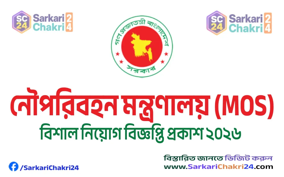 Ministry of Shipping (MOS) | নৌপরিবহন মন্ত্রণালয় (MOS) - Banner
