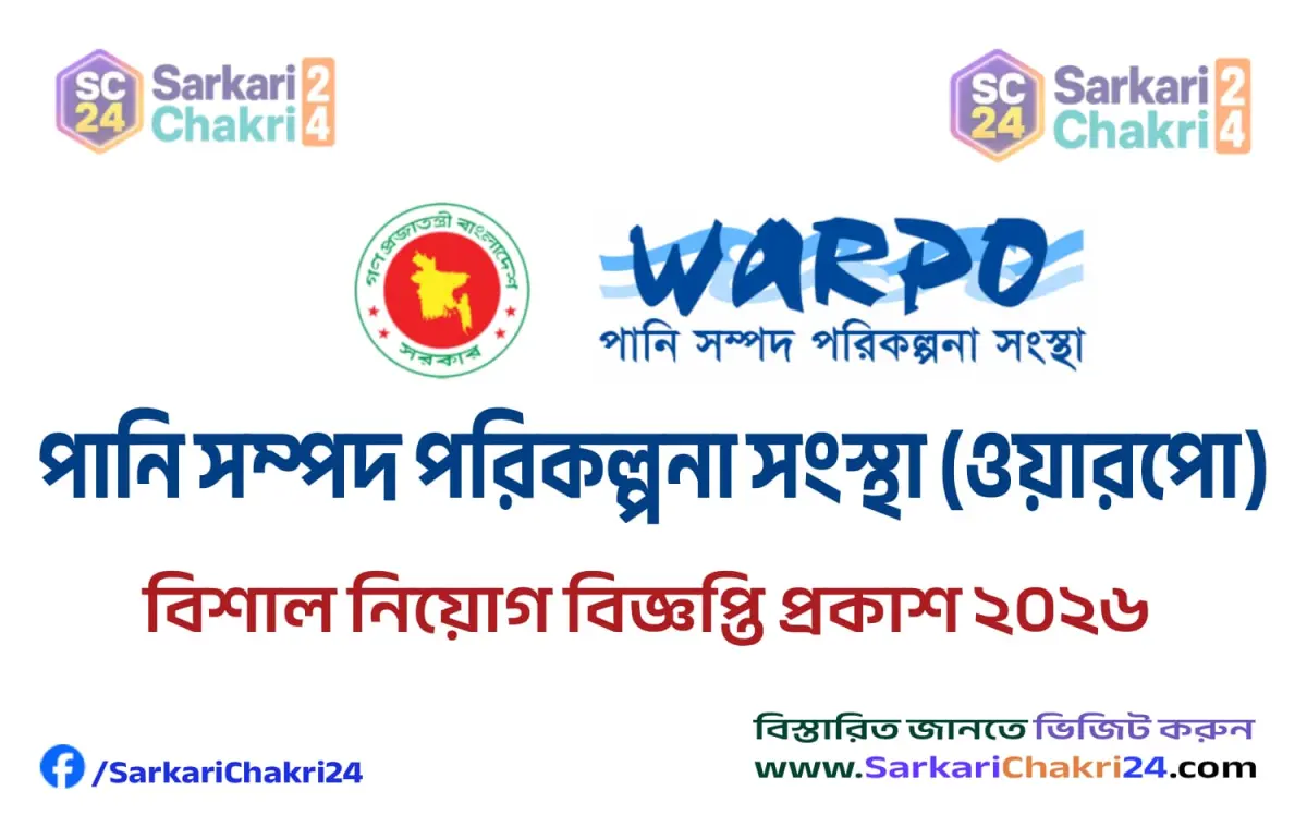 Water Resources Planning Organization (WARPO) | পানি সম্পদ পরিকল্পনা সংস্থা (ওয়ারপো) - Banner